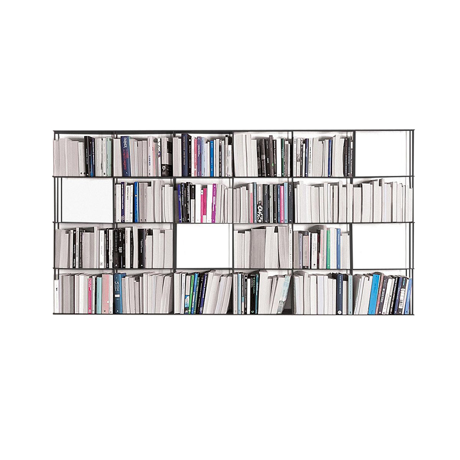 KRIPTONITE bibliothèque murale KROSSING 200 x H 100 cm (Noir mat - Métal)