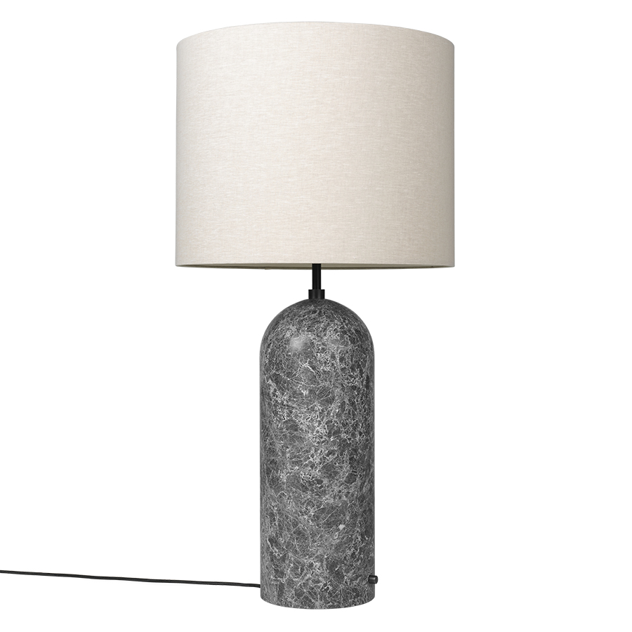 GUBI lampadaire GRAVITY XL LOW (Gris - Marbre et Tissu Canvas)