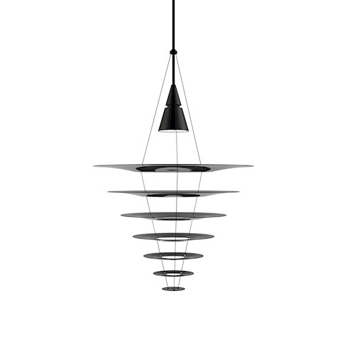 LOUIS POULSEN lampe à suspension ENIGMA (Ø 825 mm - Aluminium verni noir)