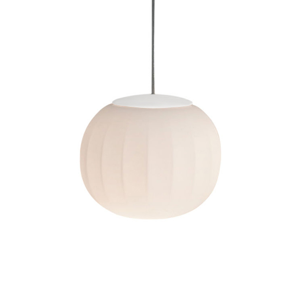 LUCEPLAN lampe à suspension LITA structure blanche Ø 18 cm D92S18+D92/2