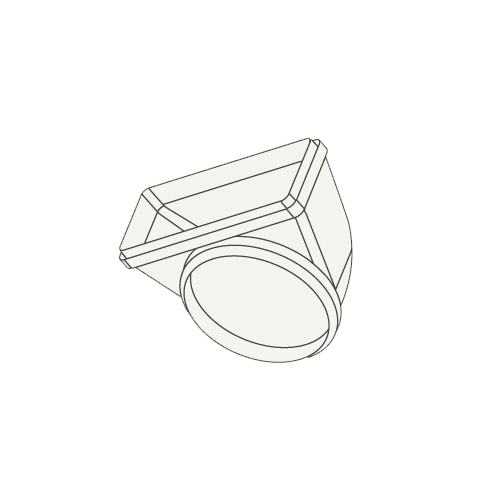 FALMEC coude circulaire vers rectangulaire KACL.387 (ø125 / 150x70 mm - -)