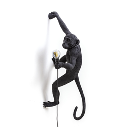 SELETTI lampe murale applique MONKEY LAMP à LED BLACK EDITION