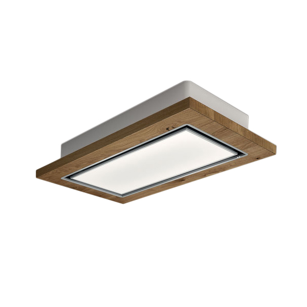 ELICA hotte au plafond LULLABY évacuation (Chêne - Bois naturel et acier blanc)