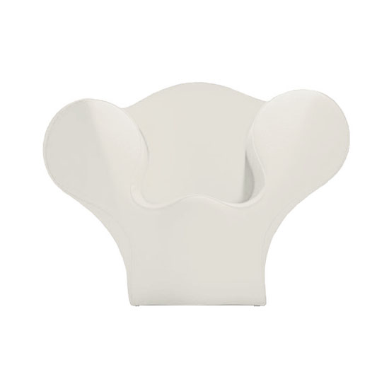 MOROSO fauteuil SOFT BIG EASY SPRING COLLECTION (Blanc - Acier / Tissu Divina)
