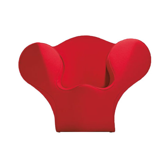 MOROSO fauteuil SOFT BIG EASY SPRING COLLECTION (Rouge - Acier / Tissu Divina)