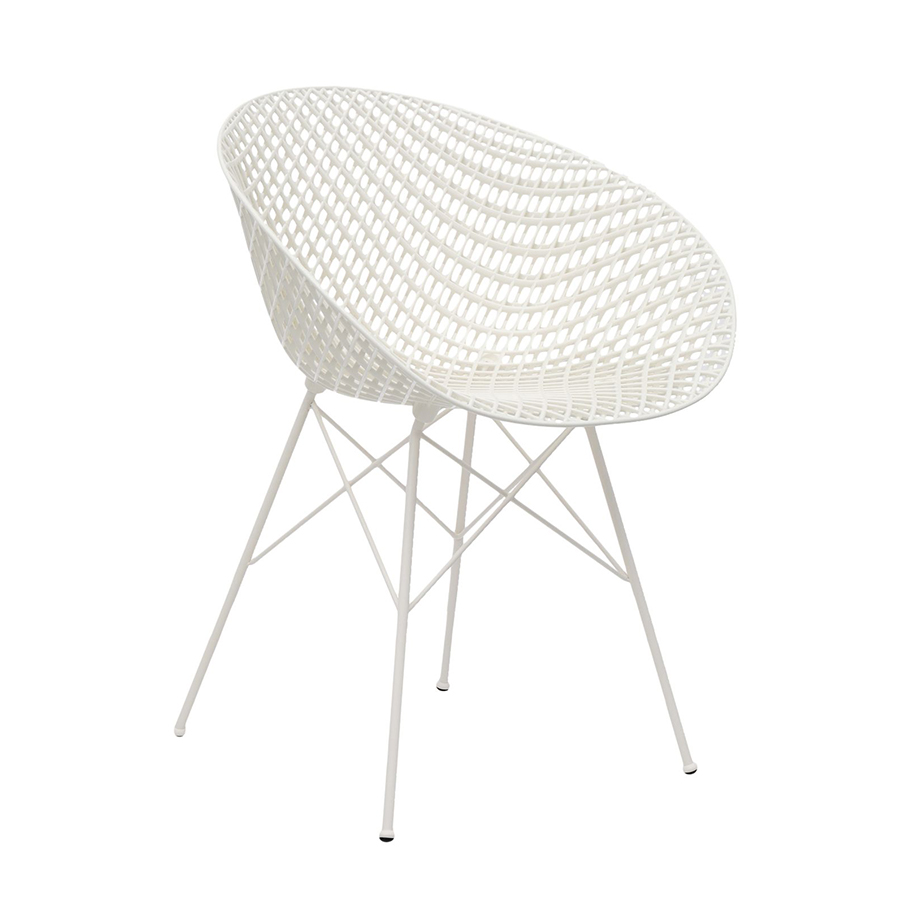KARTELL chaise pour extérieur SMATRIK (Blanc / Blanc - polycarbonate coloré dans la masse et acier i