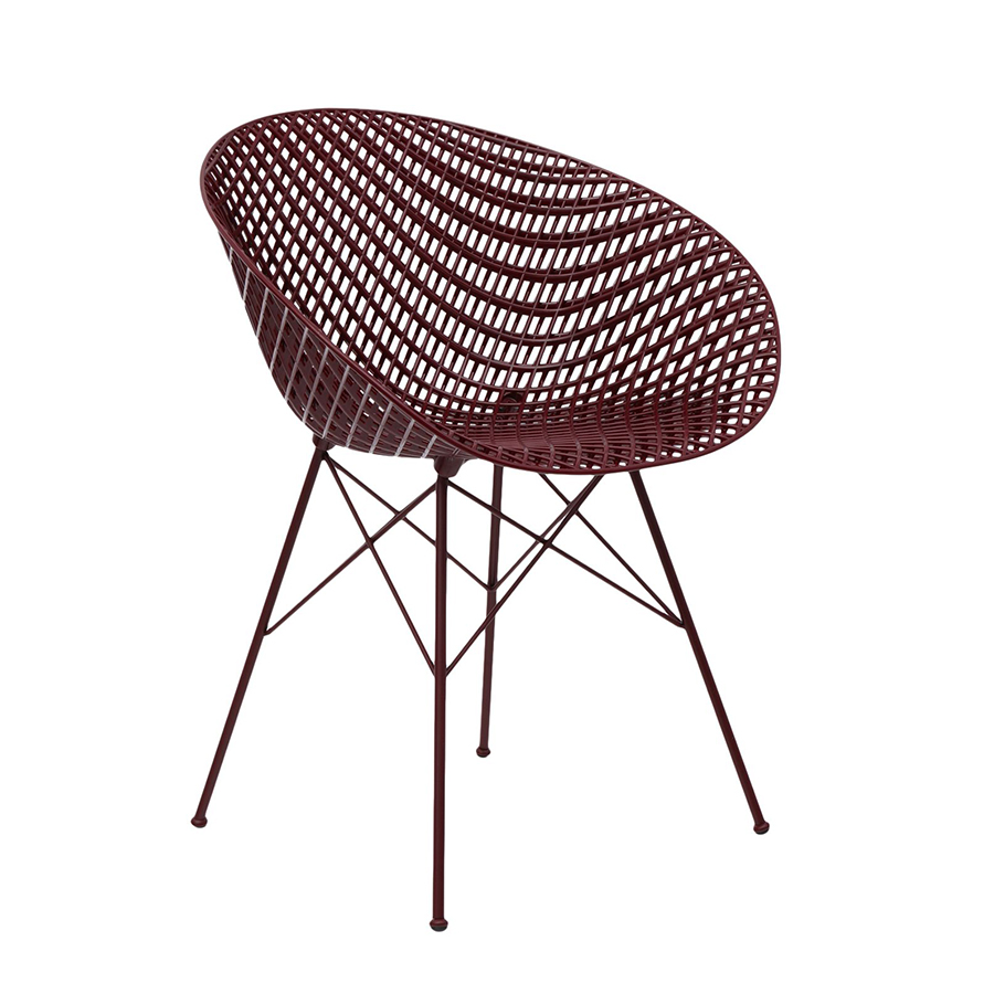 KARTELL chaise pour extérieur SMATRIK (Prune / Prune - polycarbonate coloré dans la masse et acier i