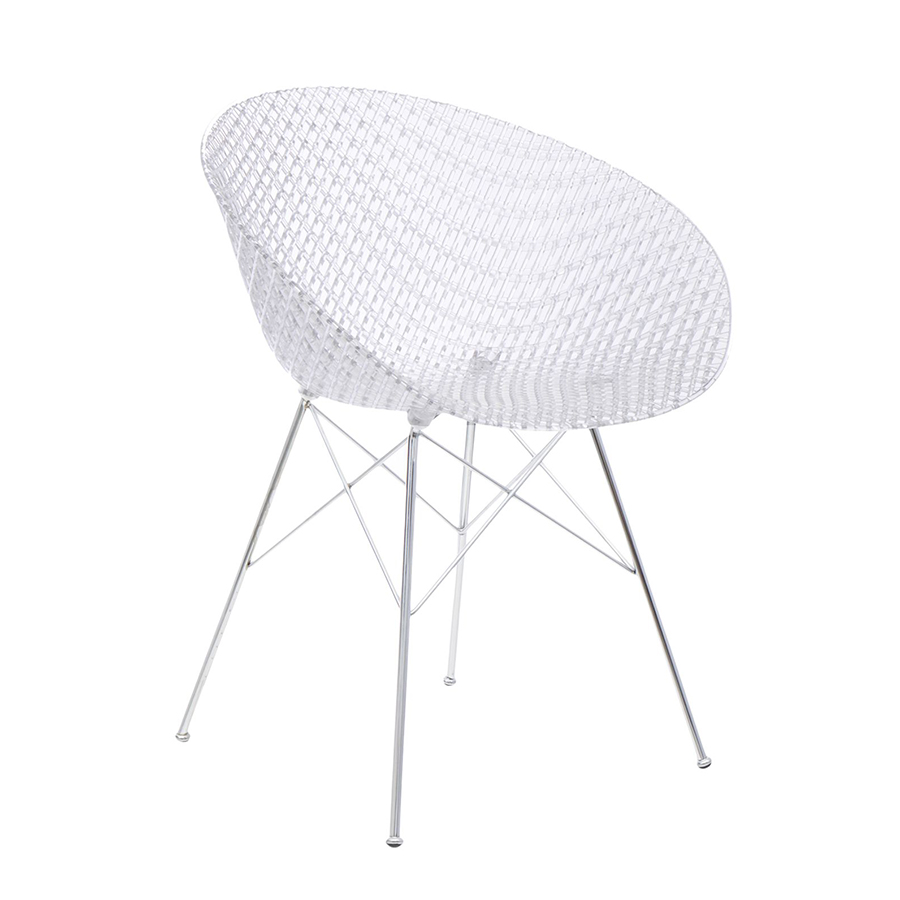 KARTELL chaise SMATRIK (Cristal - polycarbonate trasparente et acier)