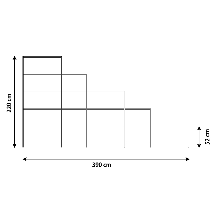 KRIPTONITE système autoportant K3+ P 36 cm COMPOSITION 4 NOIR OPAQUE