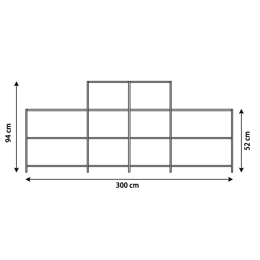 KRIPTONITE système autoportant K3+ P 36 cm COMPOSITION 5 NOIR OPAQUE