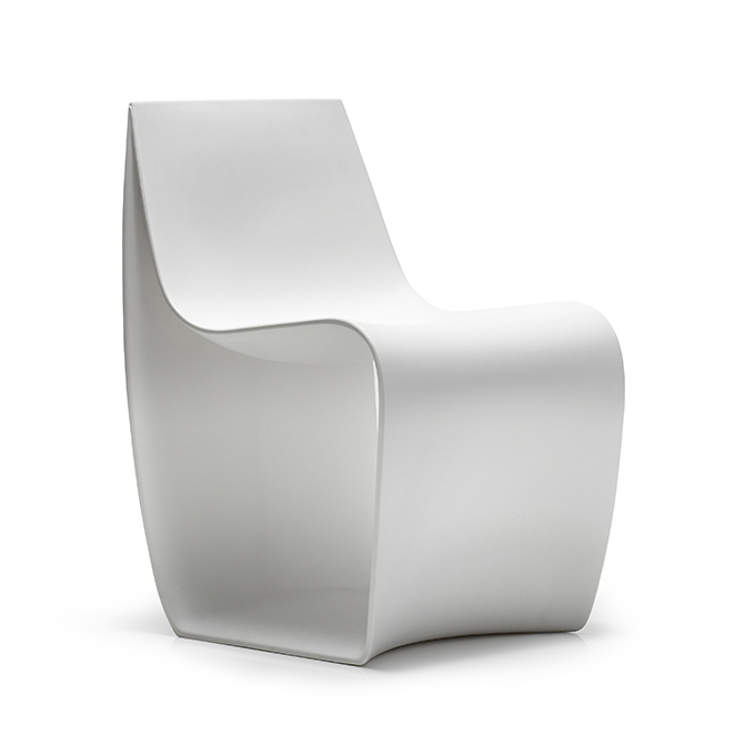 MDF ITALIA chaise SIGN (Blanc Opaque - Polyéthylène)
