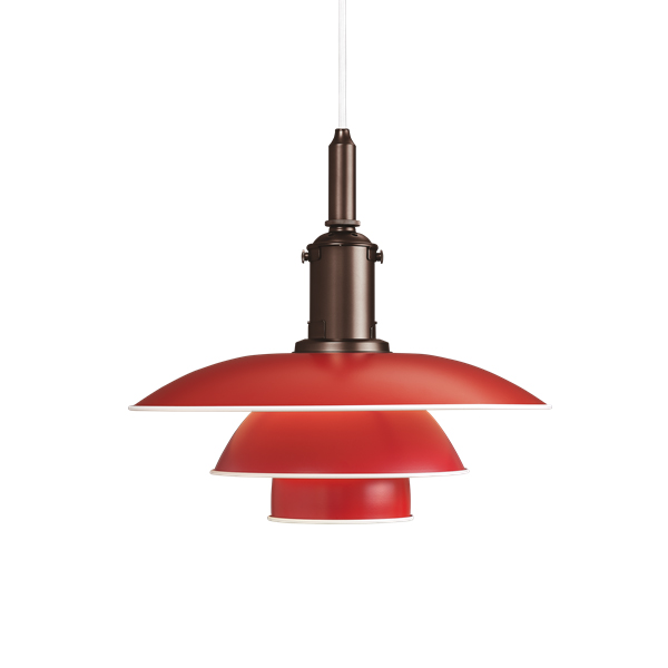 LOUIS POULSEN lampe à suspension PH 3 1/2 3 (Rouge - Aluminium)
