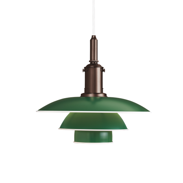 LOUIS POULSEN lampe à suspension PH 3 1/2 3 (Vert - Aluminium)