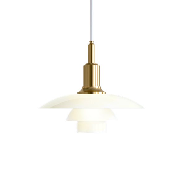 LOUIS POULSEN lampe à suspension PH 3/2 (Laiton métallisé - Verre opalin souflé et métal)