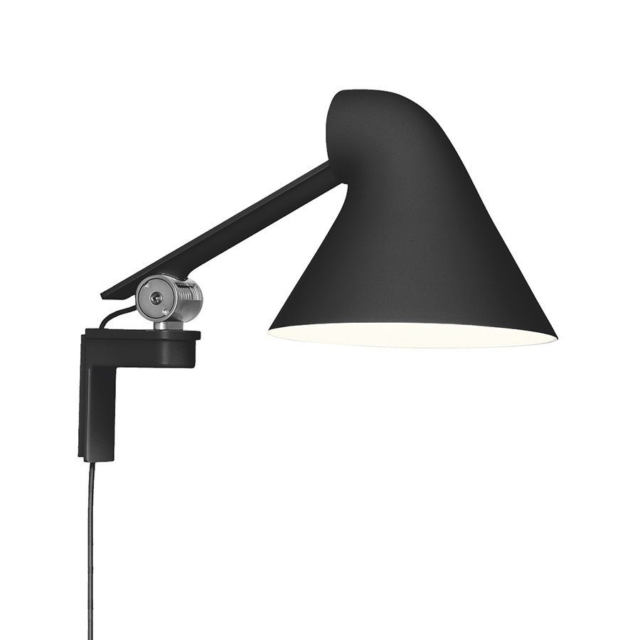 LOUIS POULSEN lampe murale applique NJP avec bras court (noir 2700K - Aluminium)