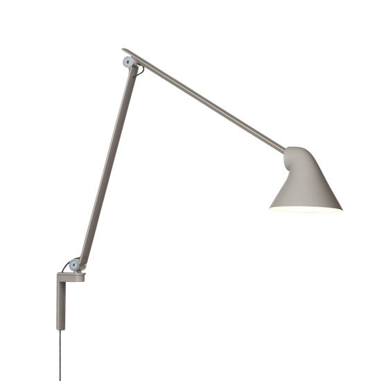 LOUIS POULSEN lampe murale applique NJP avec bras long (Gris clair 2700K - Aluminium)