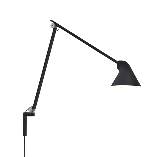 LOUIS POULSEN lampe murale applique NJP avec bras long (noir 2700K - Aluminium)