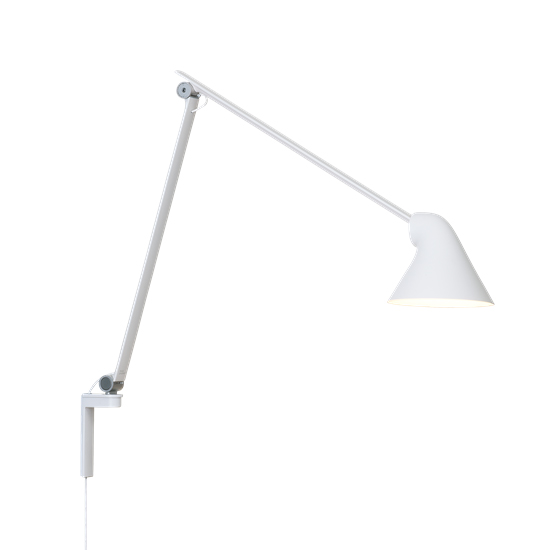 LOUIS POULSEN lampe murale applique NJP avec bras long (Blanc 3000K - Aluminium)