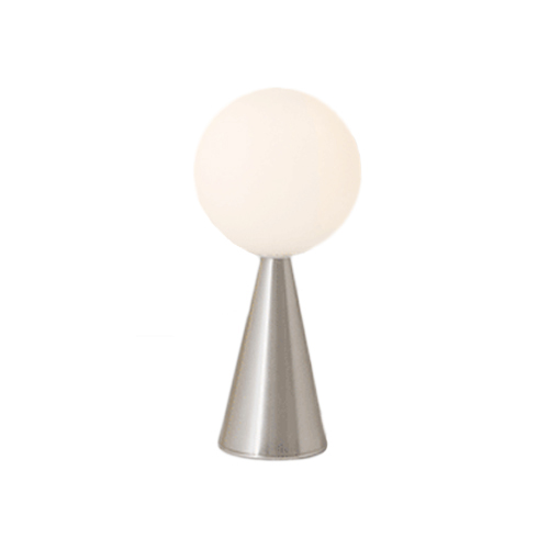 FONTANA ARTE lampe de table BILIA MINI LED (Nickel - Verre soufflé satiné et metallo)
