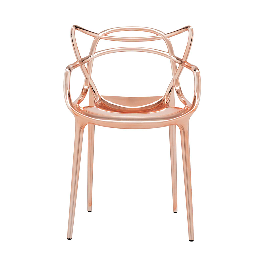 KARTELL set of 2 chairs MASTERS METAL PRECIOUS COLLECTION