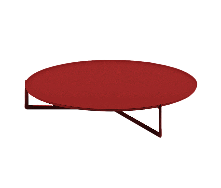 MEME DESIGN table basse pour extérieur ROUND 4 OUTDOOR (Rosso Dalia - Métal)