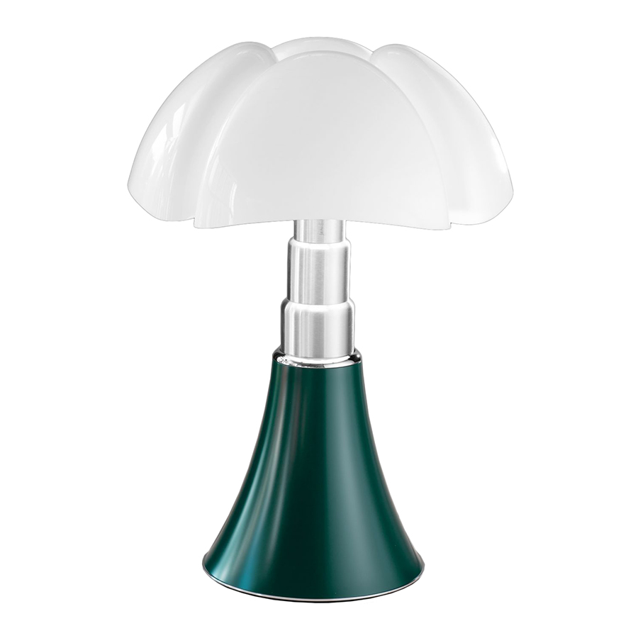 MARTINELLI LUCE lampe de table PIPISTRELLO (Vert - Métal et méthacrylate)
