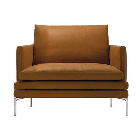 ZANOTT fauteuil WILLIAM (Cat. 99 - Cuir et acier)