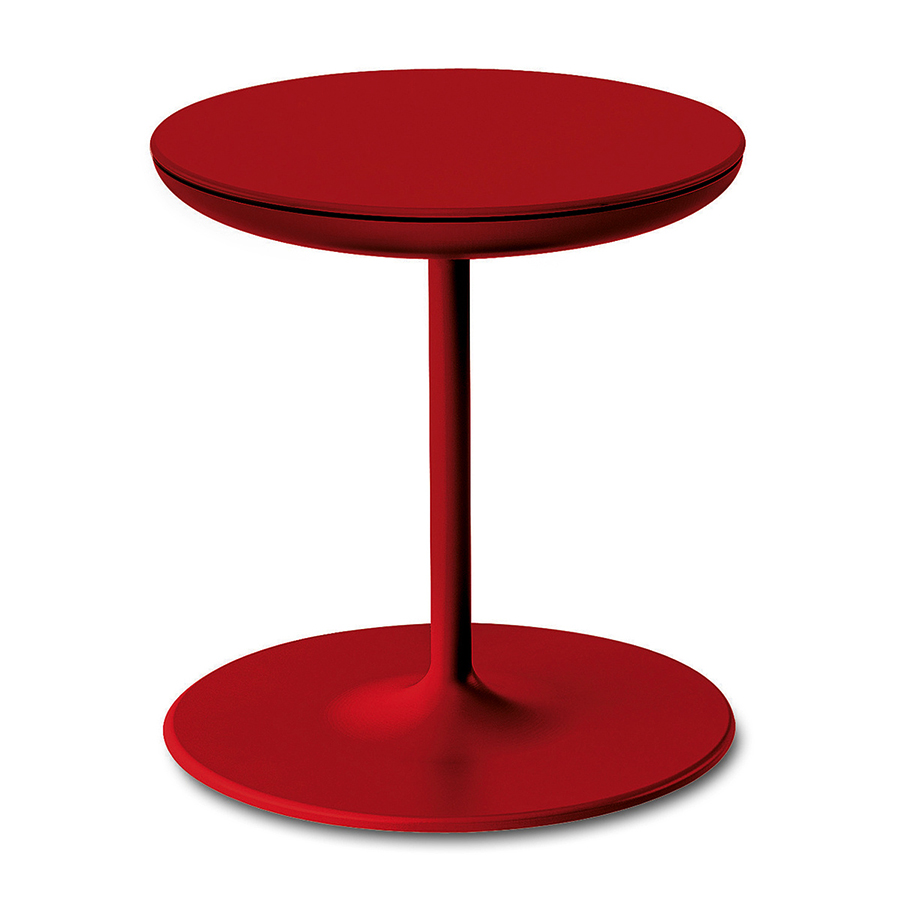 ZANOTTA table basse de rangementTOI (Rouge - Polyuréthane, contreplaqué d'aluminium)