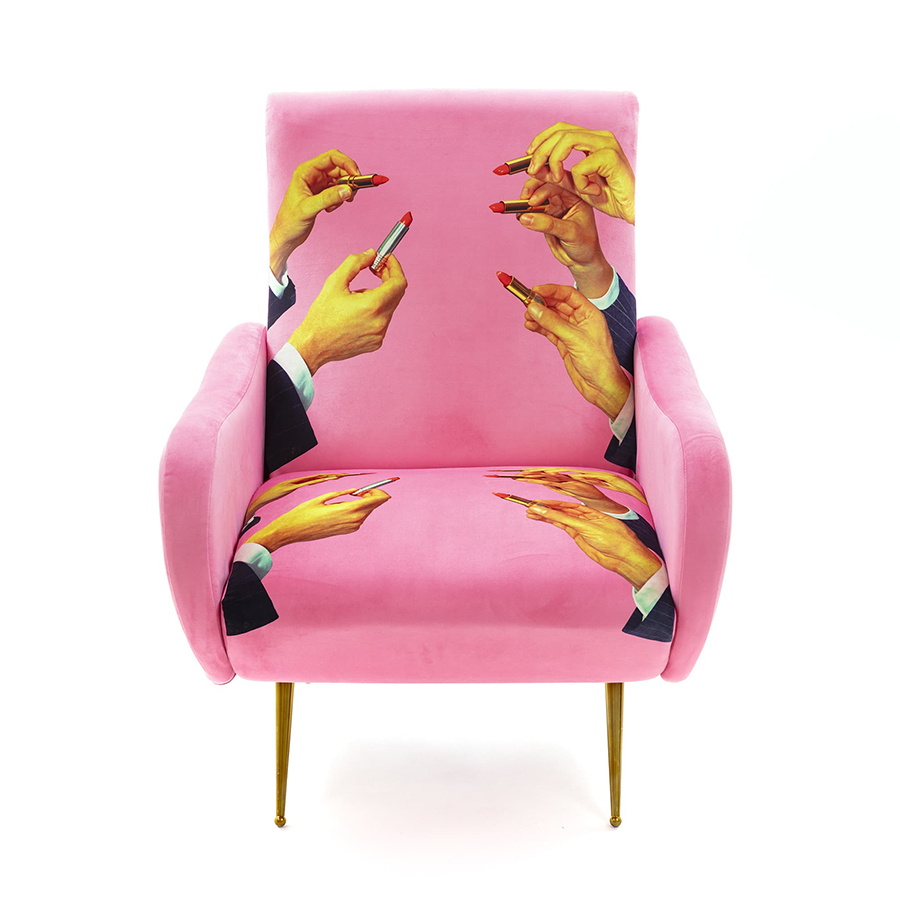 SELETTI upholstered TOILETPAPER ARMCHAIR