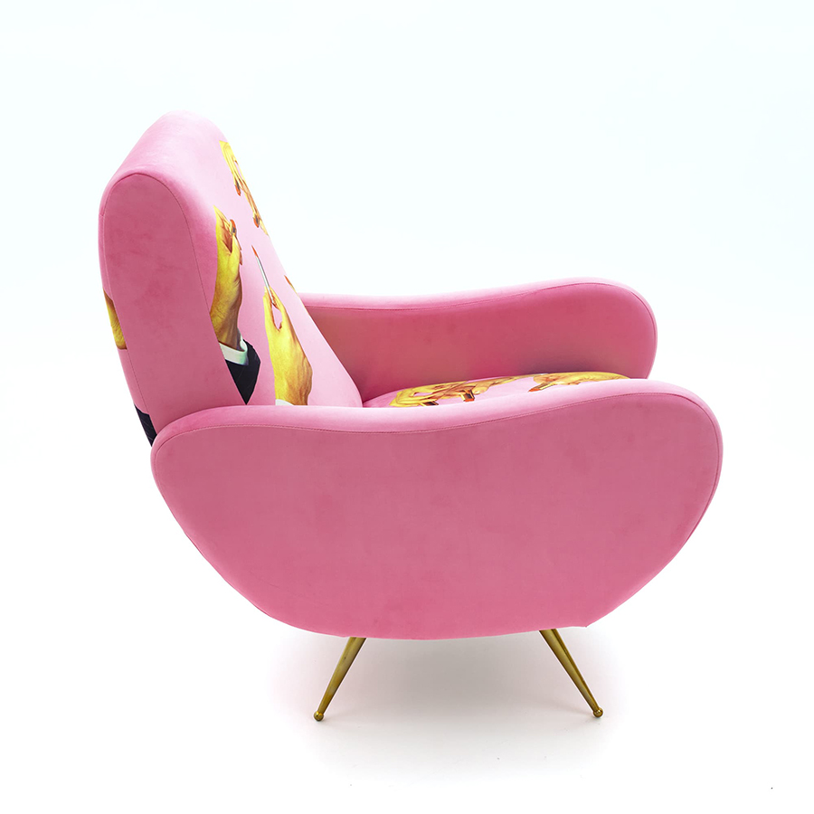 SELETTI upholstered TOILETPAPER ARMCHAIR