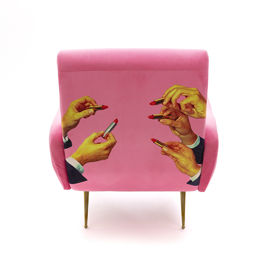 SELETTI upholstered TOILETPAPER ARMCHAIR