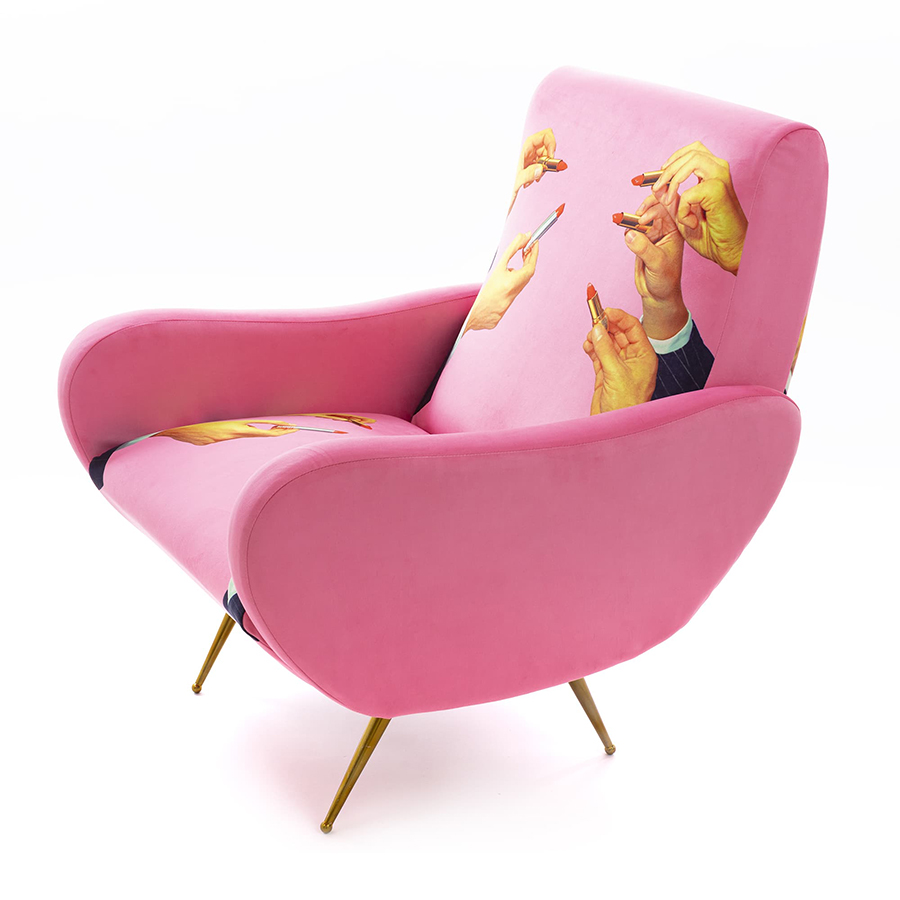 SELETTI upholstered TOILETPAPER ARMCHAIR
