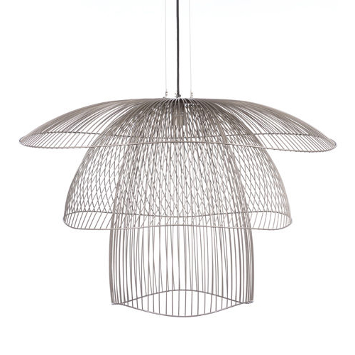 FORESTIER lampe à suspension PAPILLON LARGE (Taupe métallique - Métal)