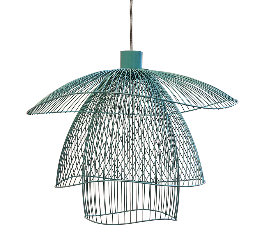 FORESTIER lampe à suspension PAPILLON SMALL (Gris bleu - Métal)