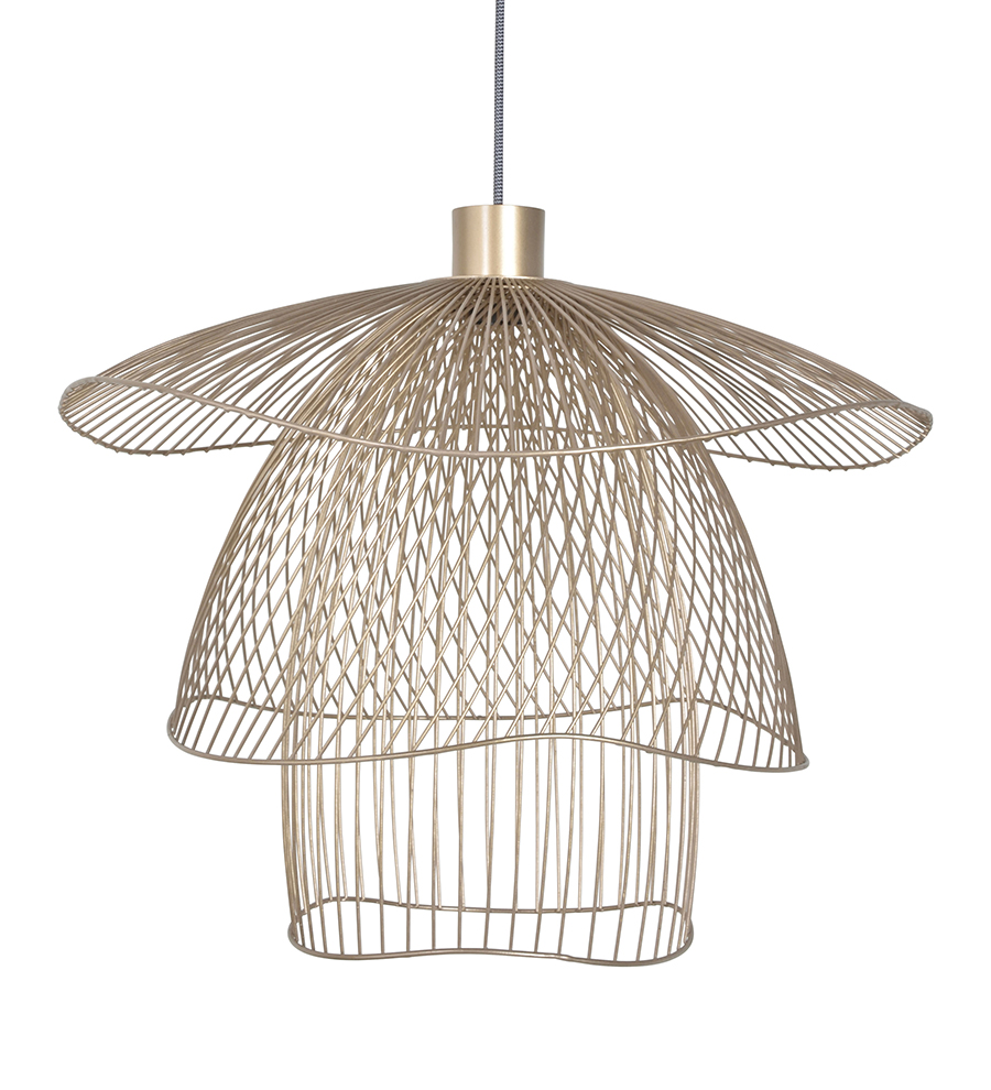 FORESTIER lampe à suspension PAPILLON SMALL (Champagne - Métal)