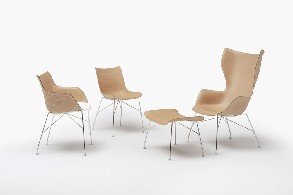 KARTELL chair with arms Q/WOOD
