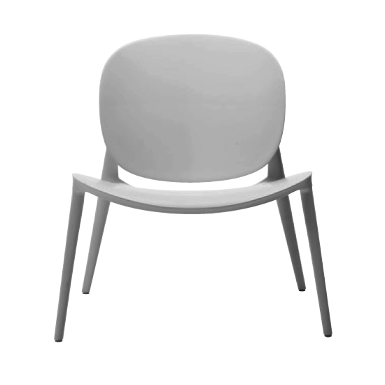 KARTELL fauteuil BE BOP (Gris - Polypropylène)