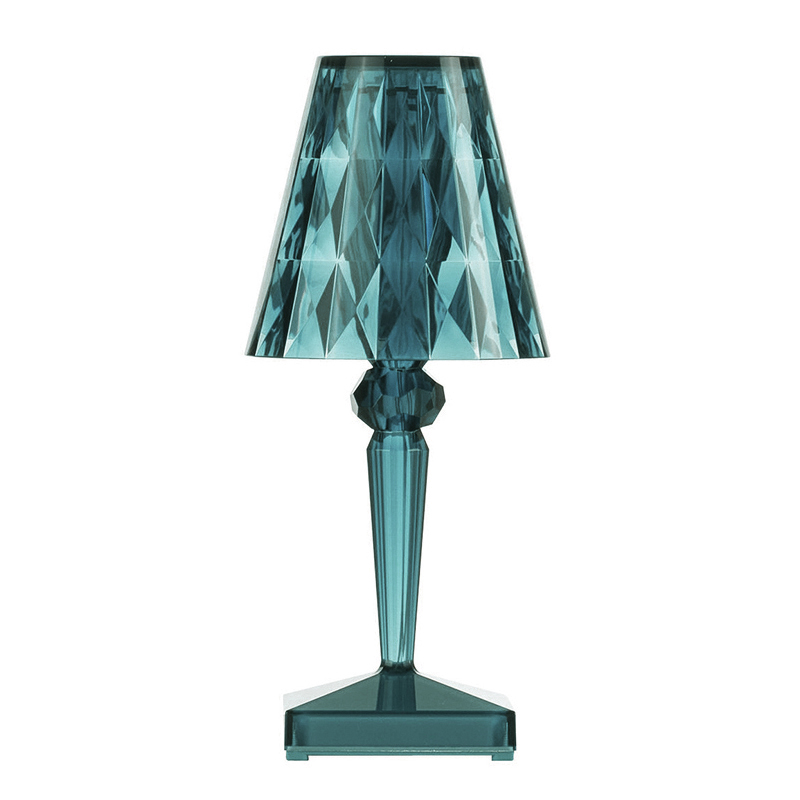 KARTELL lampe de table BIG BATTERY avec batterie dimmable (Bleu - PMMA)