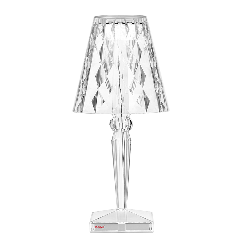 KARTELL lampe de table BIG BATTERY avec batterie dimmable (Cristal - PMMA)