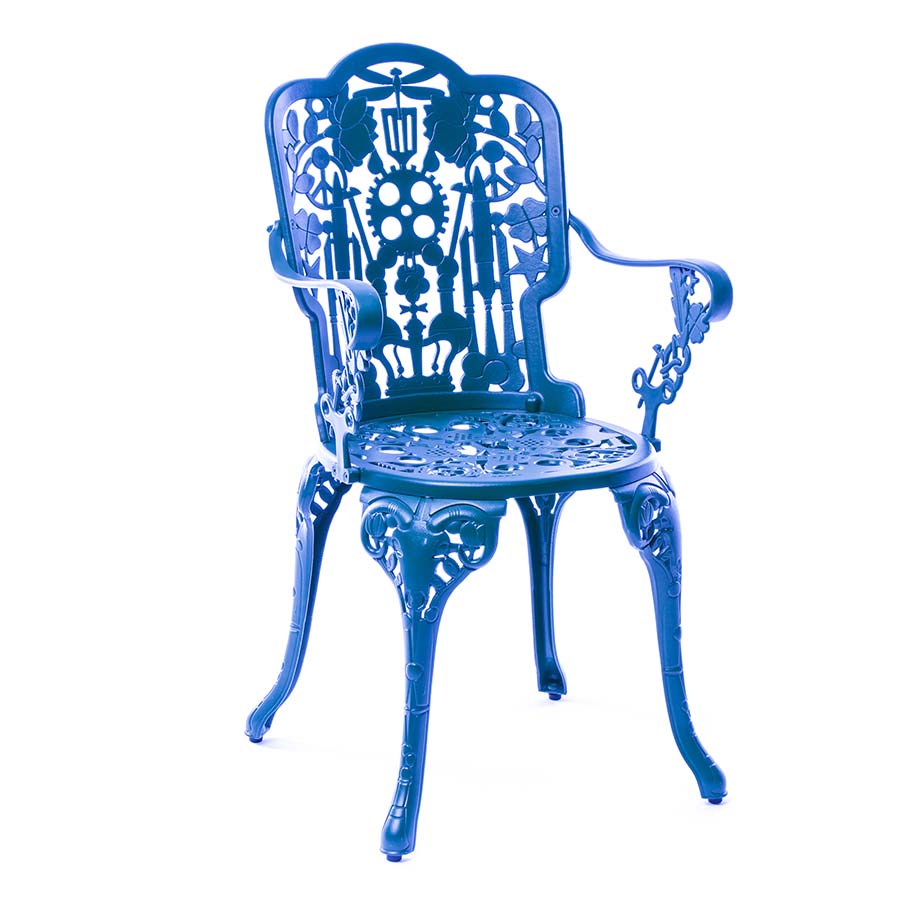 SELETTI fauteuil INDUSTRY GARDEN (Sky bleue - Aluminium)