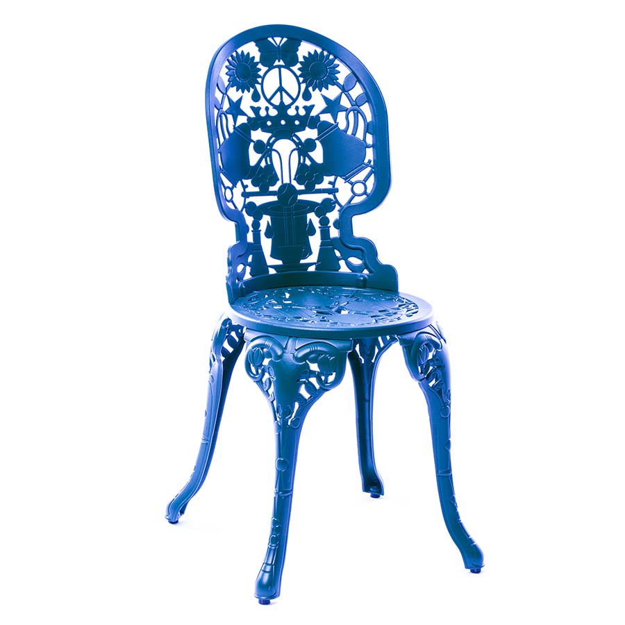 SELETTI chaise INDUSTRY GARDEN (Sky bleue - Aluminium)