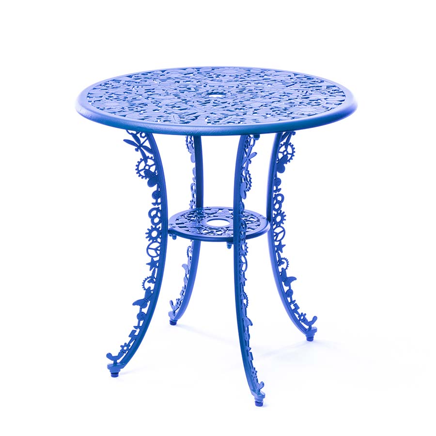 SELETTI table ronde INDUSTRY GARDEN (Sky bleue - Aluminium)