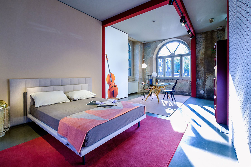 ZANOTTA double bed GRANGALA 1879/1 with a single net for a mattress size 160 x 200 cm