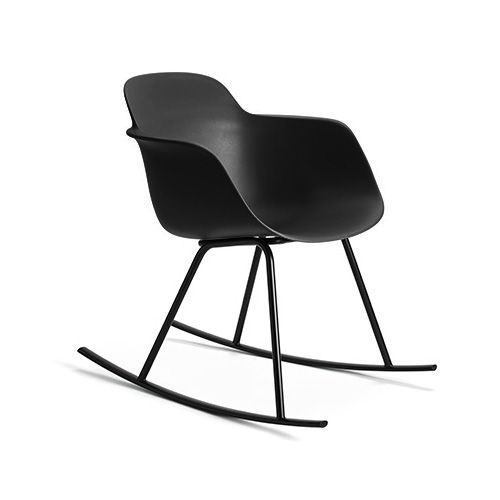 INFINITI chaise fauteuil à bascule SICLA ROCKING (noir carbone - Polypropylène et acier verni noir)