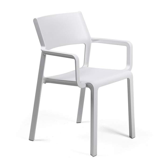 NARDI set de 4 chaises avec accoudoirs pour extérieur TRILL ARMCHAIR (Blanc - Polypropylène PRV)