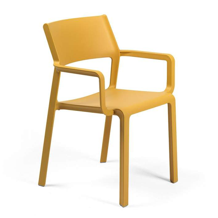 NARDI set de 4 chaises avec accoudoirs pour extérieur TRILL ARMCHAIR (Moutarde - Polypropylène PRV)