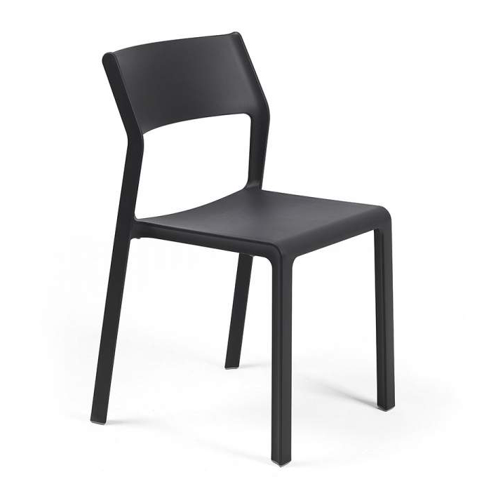 NARDI set de 4 chaises pour extérieur TRILL BISTROT (Anthracite - Polypropylène PRV)