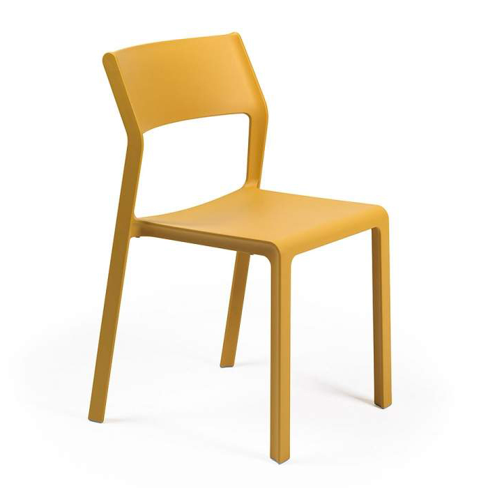 NARDI set de 4 chaises pour extérieur TRILL BISTROT (Moutarde - Polypropylène PRV)