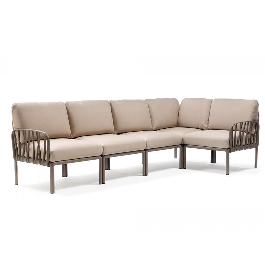 NARDI canapé pour extérieur KOMODO 5 (Tortourelle / Canvas - Polypropylène fibre de verre et tissu S