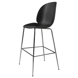 GUBI stool BEETLE BAR CHAIR with black chrome base